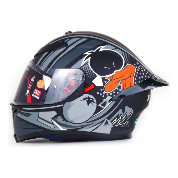 Casco Para Motocicleta Cerrado Rasen Color: Negro/naranja