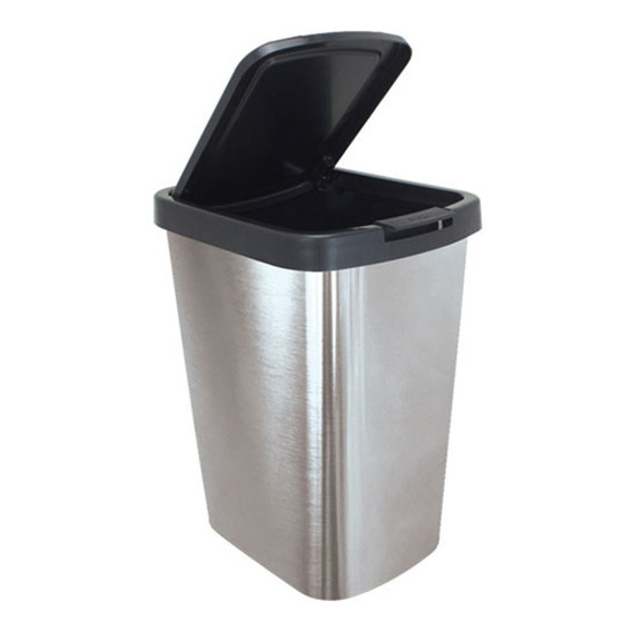 Tarro De Residuos Papelera Basurero Tapa Click 9lts Plastico