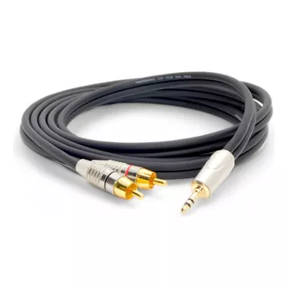 Cable Audio Mini Plug Stereo A 2 Rca  Profesional Low-noise 