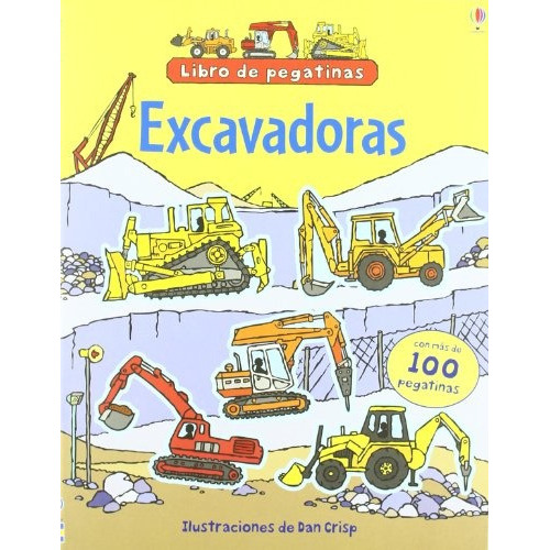 Excavadoras Con Pegatinas, De Crisp, Dan. Editorial Usborne, Tapa Blanda, Edición 1 En Español