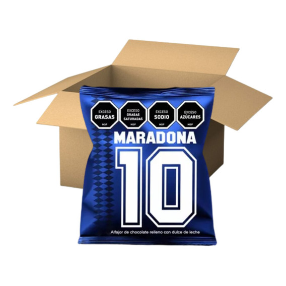 Alfajor Maradona Choco Negro 60g - Caja X 24un