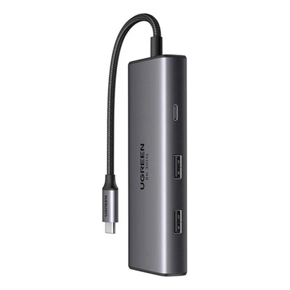 Hub Ugreen Revodok 206 Usb-c 6 In 1 Adapter100w Cm498 Grey Color Gris