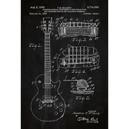 Placa Quadro Decorativo 60x40cm Rock Pop Guitarra