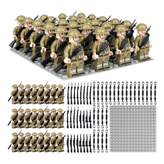 Minibuild Soldado Tropas Formación Cuadrada Desfile Militar