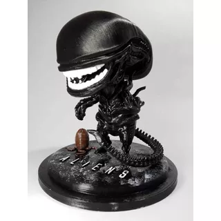 Alien Chibi Impreso En 3d 13cm De Alto