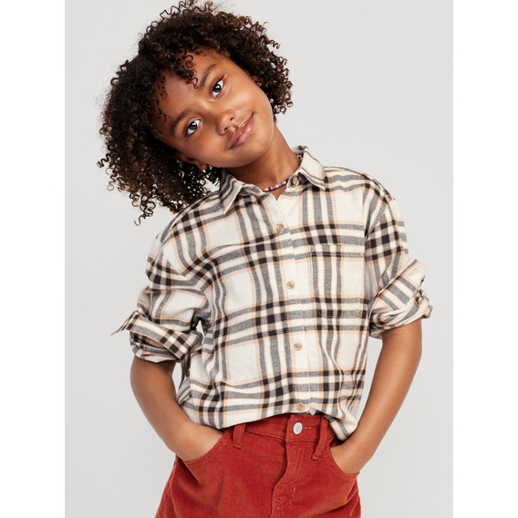 Camisa Manga Larga Con Estampado Para Niña Old Navy