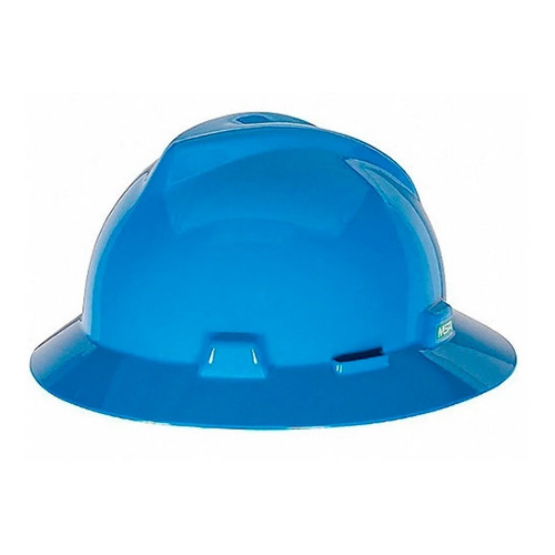 MSA 10065904 Casco De Seguridad Ala Ancha Vgard Suspensión Matraca Color Azul