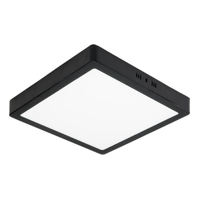 Panel Led De Plafon Aplique Macroled 24w Cuadrado 220v Negro