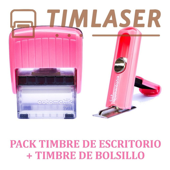 Pack Timbres Personalizados De Escritorio + Timbre Bolsillo