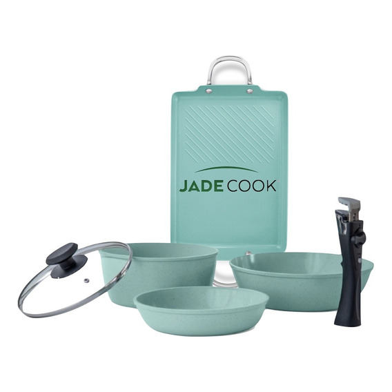 Batería De Cocina Jade Smart 5 Piezas + Comal Xl Jade Cook 