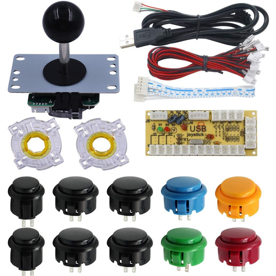 Kit Arcade Joystick - Botones Colores