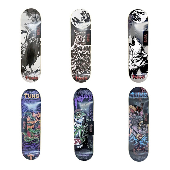 Tabla Skate Deck Tuxs Linea Guatambu Premium + Lija + Tornis