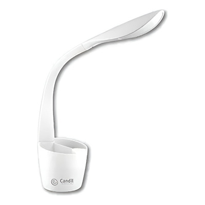 Lámpara De Escritorio Teen Led 7w Con Lapicero Dimerizable Blanco Blanco