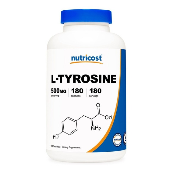 L Tyrosine Tirosina 180 Cápsulas Inportada