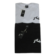 Remera Rusty Hit Competition Pack X 2  Negro Y Blanco Lisa