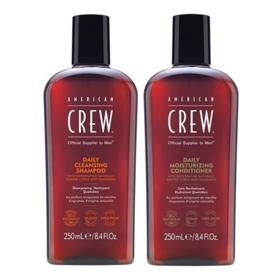 Shampoo Daily 250ml + Acondicionador Daily American Crew Men