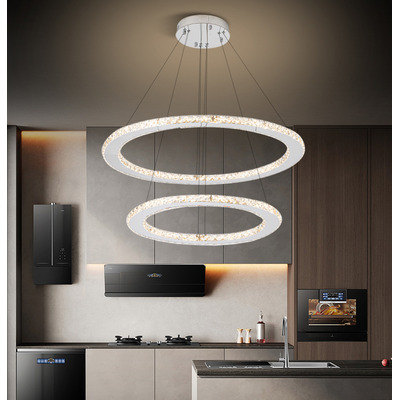 Colgante Led Cristal Alta Calidad G45 Control Remoto Tz Negro