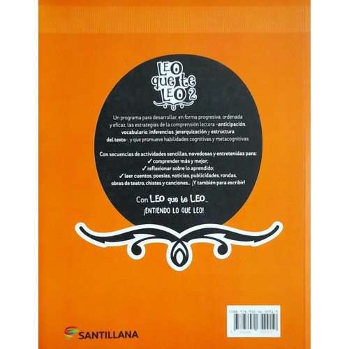 Leo Que Te Leo 1, De Graciela Perez De Lois. Editorial Santillana, Tapa Blanda En Español, 2018