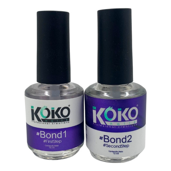 Bond 1 Y 2 Adherente + Deshidratador. Uñas. Koko Nails Color Paquete