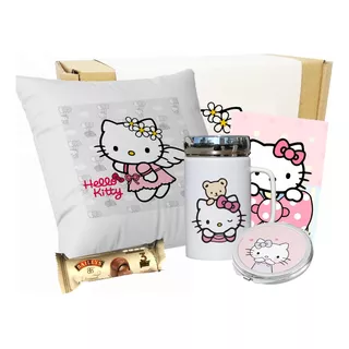 Mug Tapa Plata/ Kit De Regalo Hello Kitty