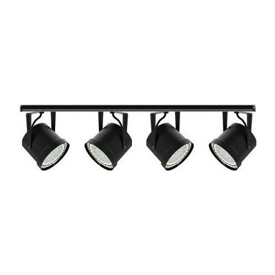 Riel 1 Metro 4 Luces Spot Cabezal L111 Negro Apto Ar111 Deco