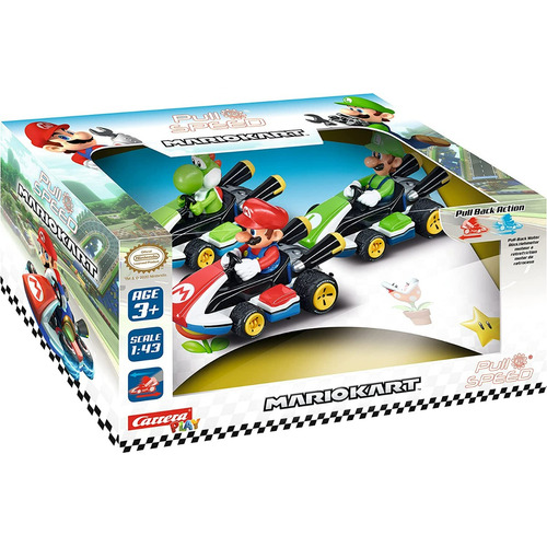 Autos Mario Kart Pack Por 3 Carrera Go 15813010 Color Vs