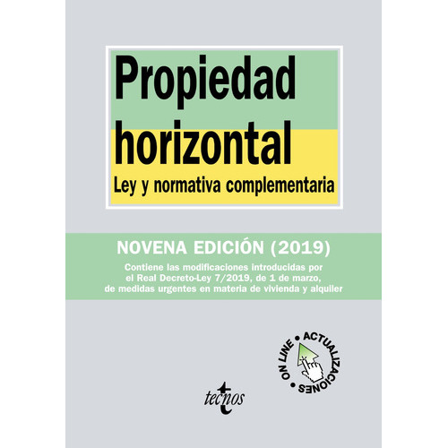Propiedad Horizontal, De Editorial Tecnos. Editorial Tecnos, Tapa Blanda En Español, 9999