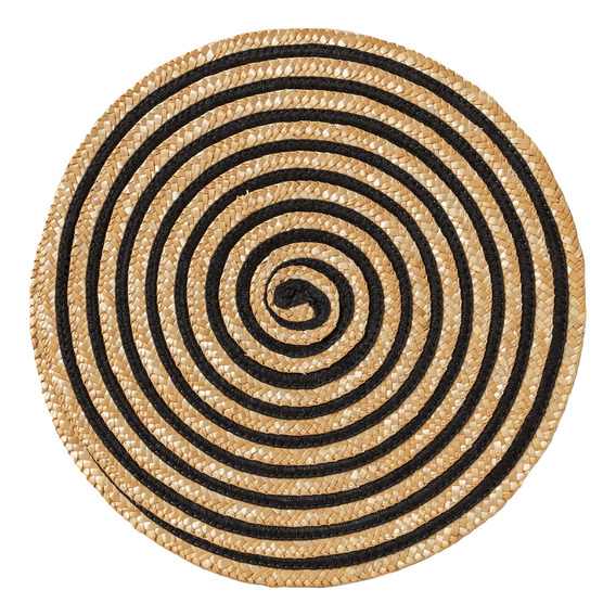 Portaplato Individual Circular Espiral Color Negro