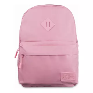 Mochila Espalda Talbot Lisa 43,5cm 2 Cierres 17 PuLG. Color Rosa Fresco Diseño De La Tela Liso