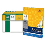 Kit 10 Resmas A4 Boreal 80 Gramos Papel Blanco Caja X10 U