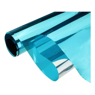 Papel Ahumado Espejo Azul X 1.50