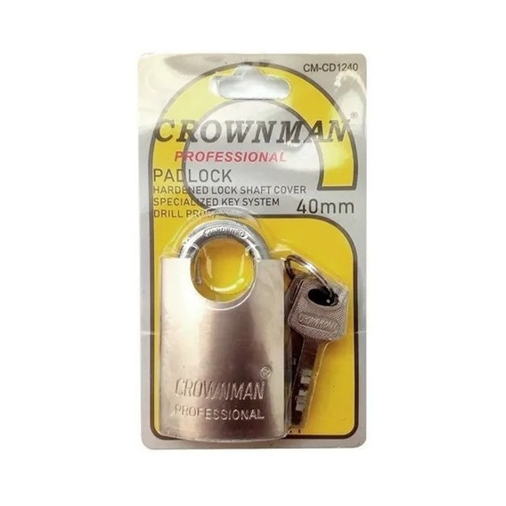 Candado Seg 40mm Acero Crownman
