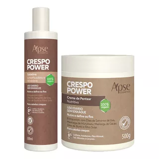 Apse Crespo Power Gelatina E Creme De Pentear