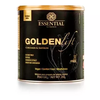 Suplemento Em Pó Essential Nutrition Golden Lift Bebida Vegan Sabor Milk Em Lata De 210g