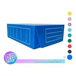 Caja Archivo Plastica Oficio 12 25*36*12 Cm X 10 Unidades Color Azul