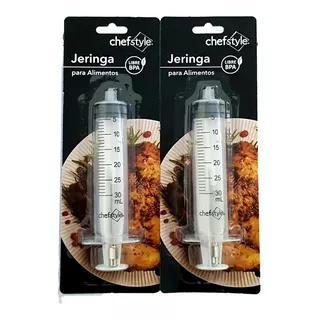 2 Pack Jeringa Inyectar/marinar Pavo/carnes  Chef Style 30ml
