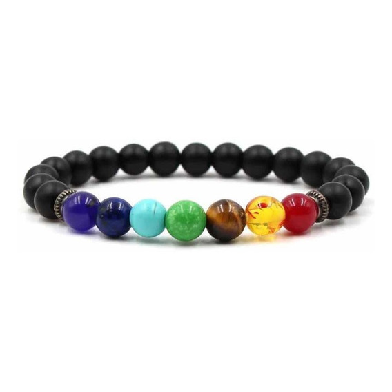 Pulsera Piedras Naturales 7 Chakras Quita Mala Vibra Moda