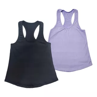 Pack X2 Musculosas Deportivas Mujer Sudadera Indumentaria