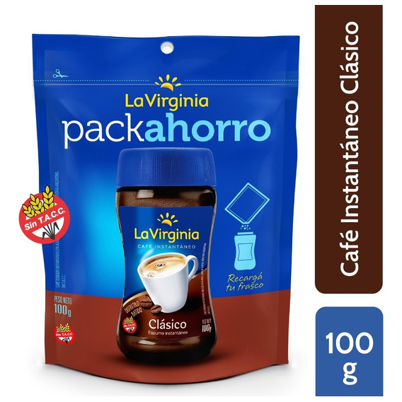 Cafe Instantaneo La Virginia Clasico Espuma Doypack X 100 Gr