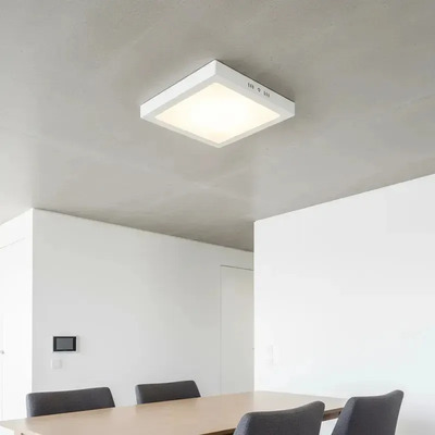 Plafon Led 18w Cuadrado Blanco Luz Exterior Aplicar Techo