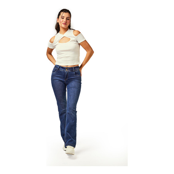 Jeans Mujer Recto Efesis Jeans Isi Straight - Recto Pretina 