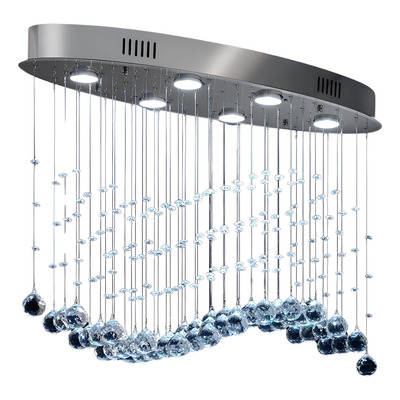 Colgante Cairel 6 Luces Gu10 Apto Gu10 80x25cm G20 Tz  Cromo Cairel