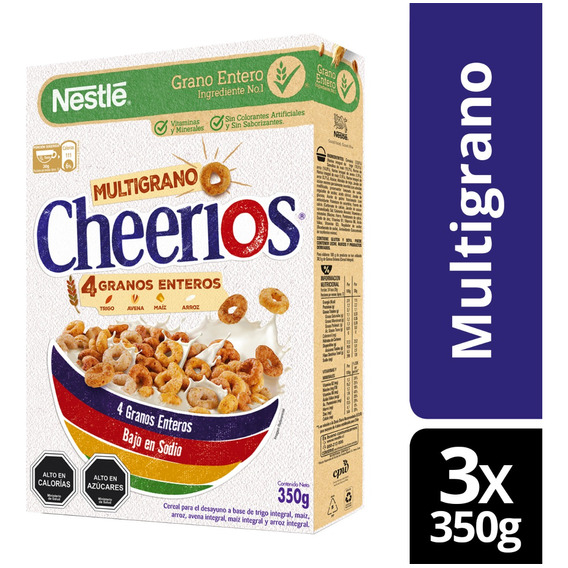 Cereal Cheerios® Multigrano 350g Pack X3