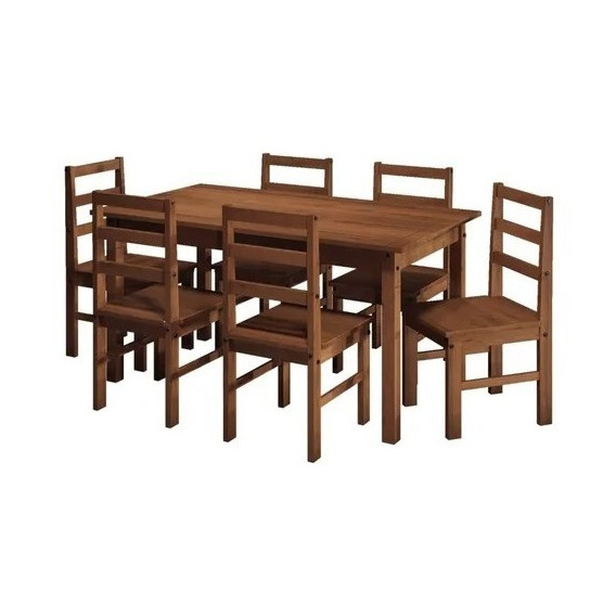 Juego De Comedor 6 Sillas En Madera. Que Sal!