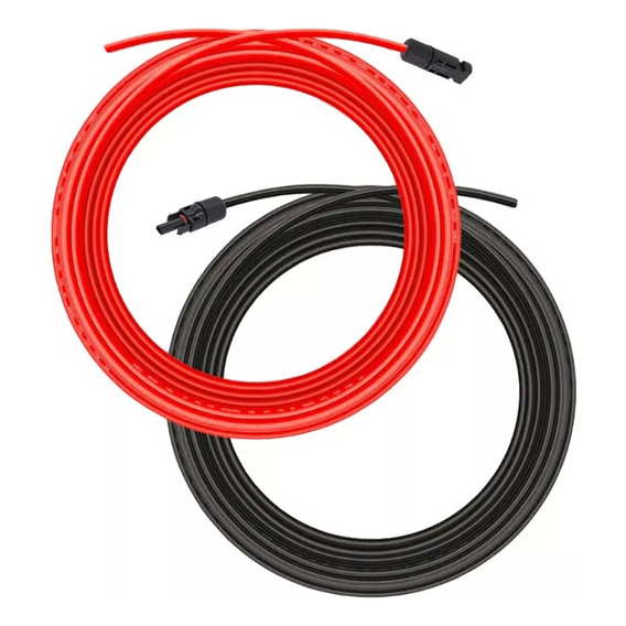 Cable Solar De 4 Mm2 Con Conector Mc4 10 Mts