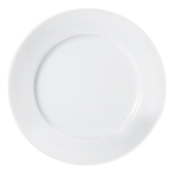 Set X 12 Plato Postre Porcelana Blanca Verbano Maria 20 Cm