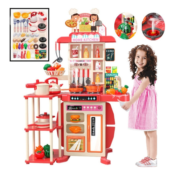 Juego De 73 Piezas De Juguetes De Cocina Para Niños De 95 Cm