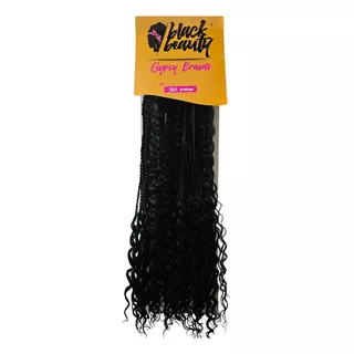 Cabelo Gypsy Braids 360g Black Beauty Crochet Braids 75cm