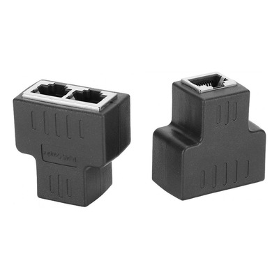 Adaptador P/cable De Ethernet 1 Entrada 2 Salidas Rj45 2 U.