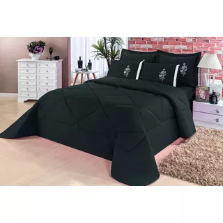 Kit Roupa De Cama Casal King 6pçs Edredom + Jogo De Lençol